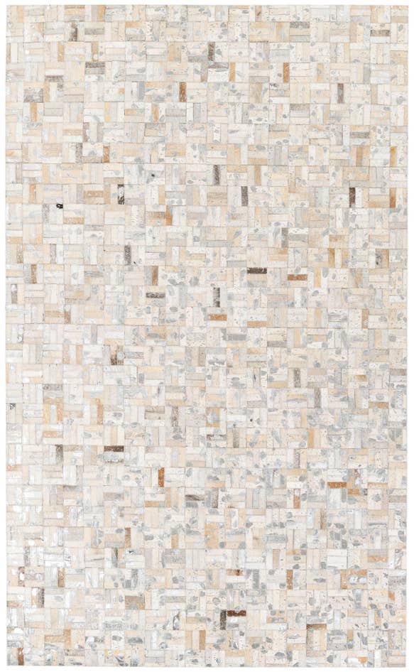 Detail image of 4' 11 x 8' 1 Cowhide Stocks Rug
