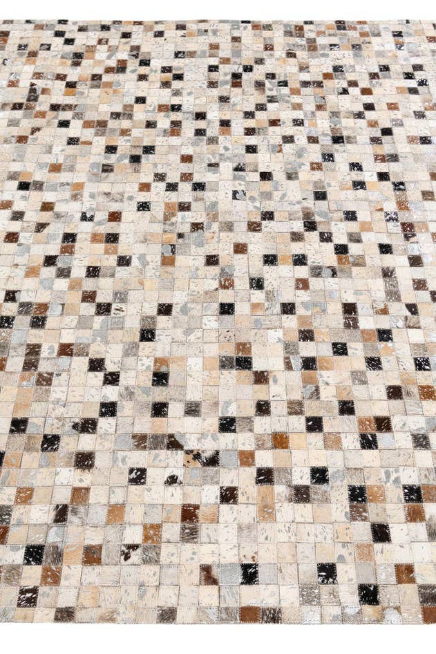 Detail image of 5' 3 x 7' 6 Cowhide Stocks Rug