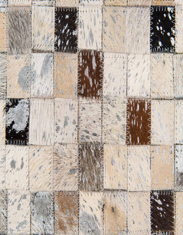 Detail image of 5' 3 x 7' 6 Cowhide Stocks Rug