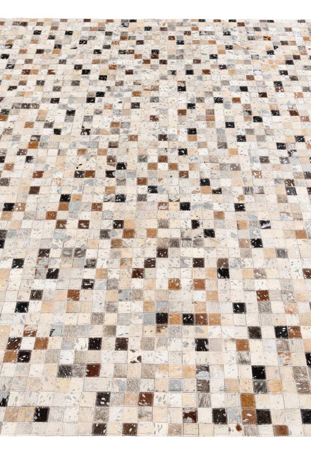 Detail image of 5' 3 x 7' 5 Cowhide Stocks Rug