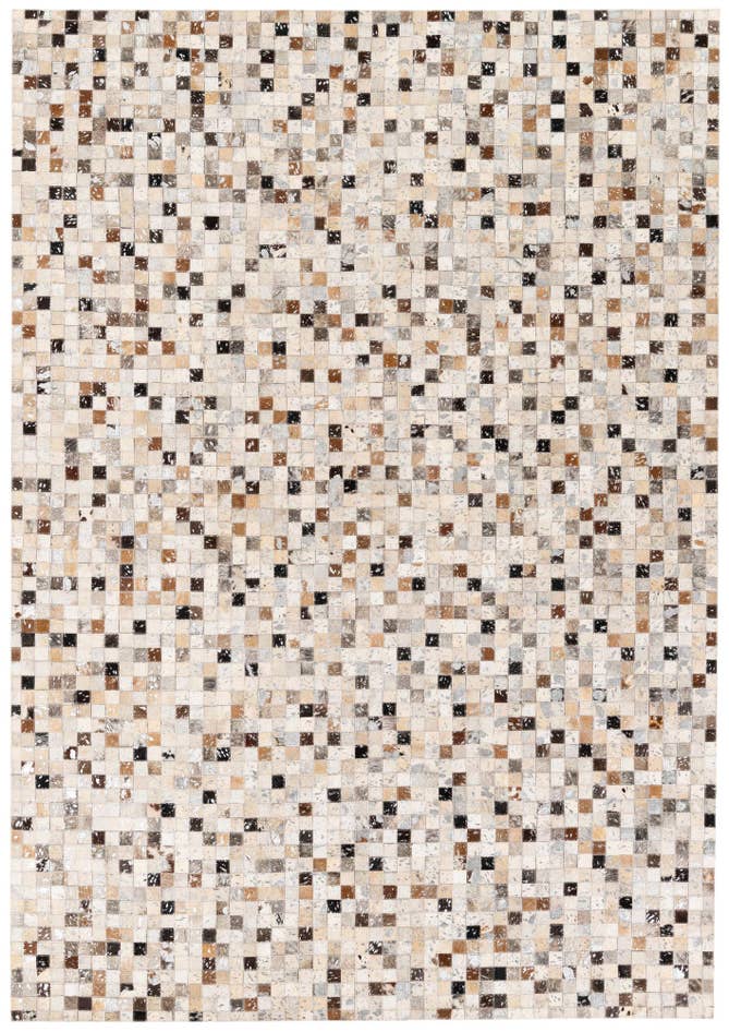 Detail image of 5' 3 x 7' 5 Cowhide Stocks Rug