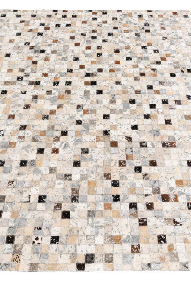 Detail image of 5' 1 x 7' 8 Cowhide Stocks Rug