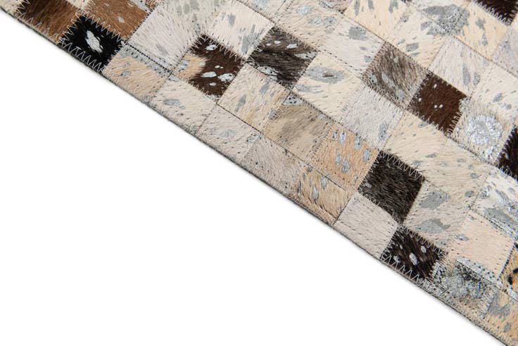 Detail image of 5' 1 x 7' 8 Cowhide Stocks Rug