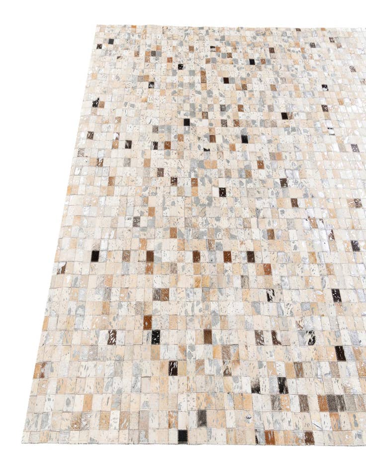 Detail image of 5' 3 x 7' 5 Cowhide Stocks Rug