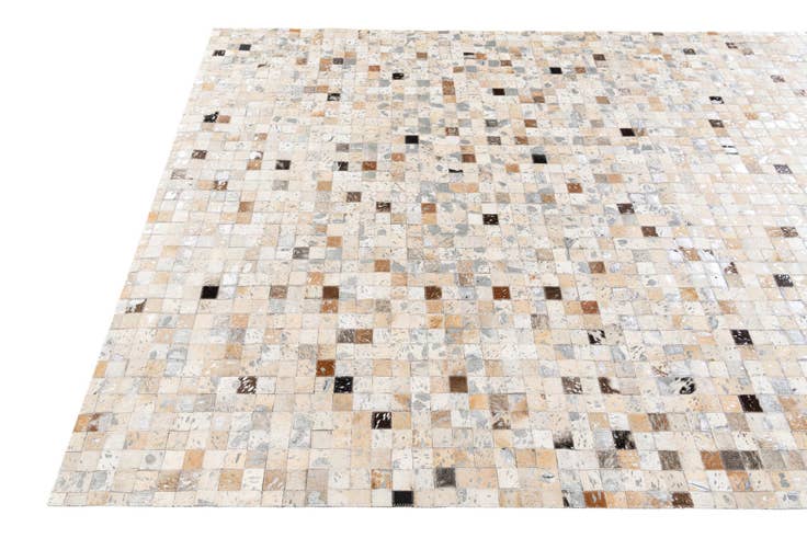 Detail image of 5' 3 x 7' 5 Cowhide Stocks Rug