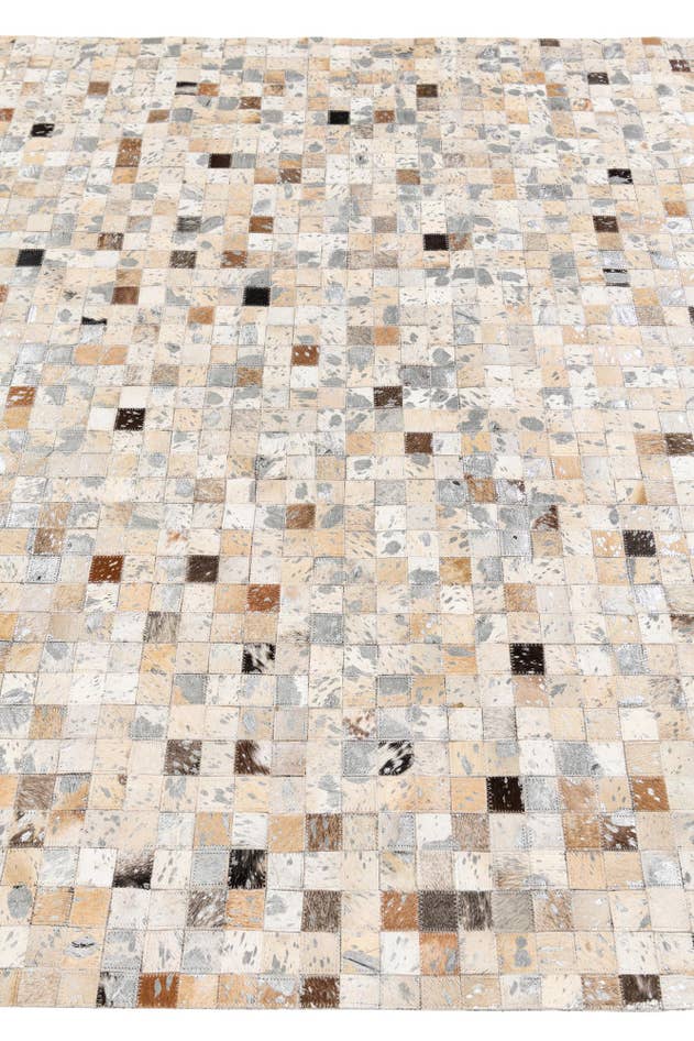 Detail image of 5' 3 x 7' 5 Cowhide Stocks Rug