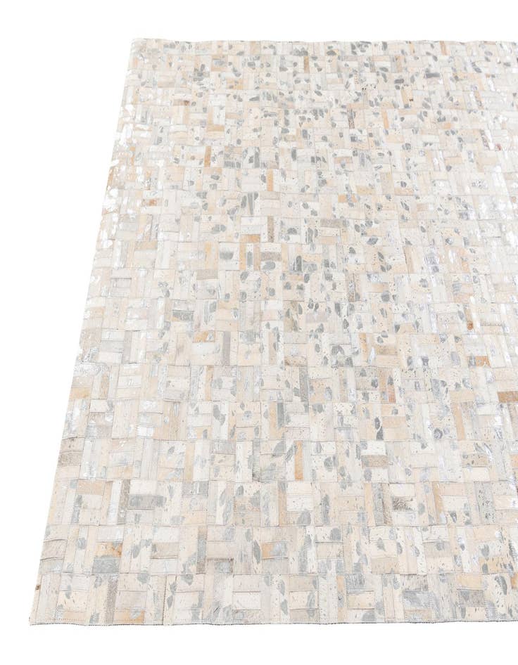 Detail image of 4' 11 x 8' 1 Cowhide Stocks Rug