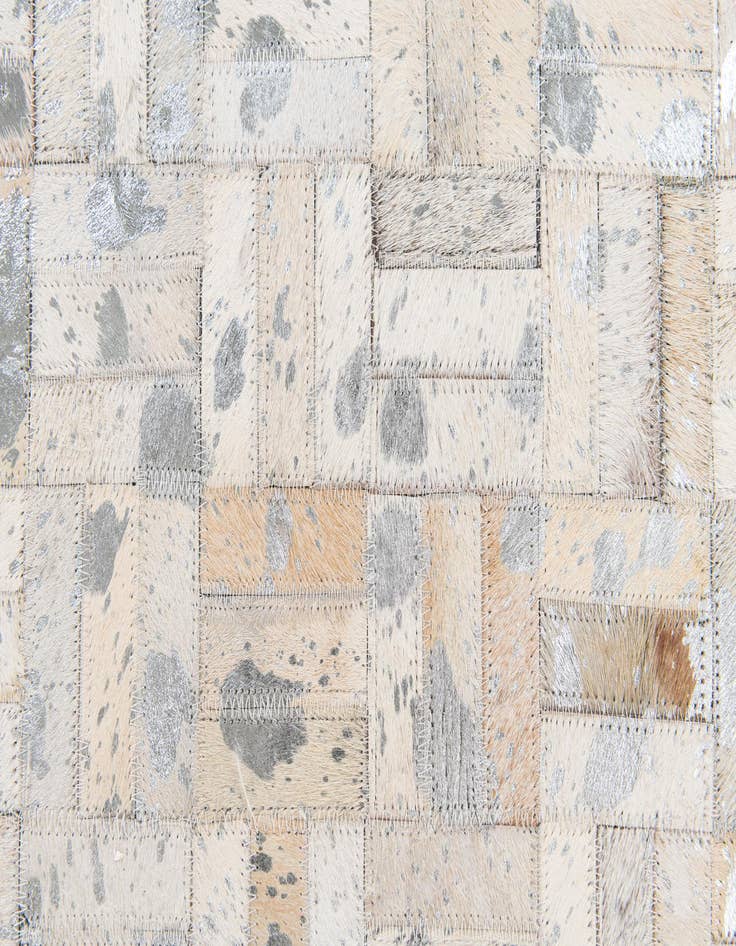 Detail image of 4' 11 x 8' 1 Cowhide Stocks Rug