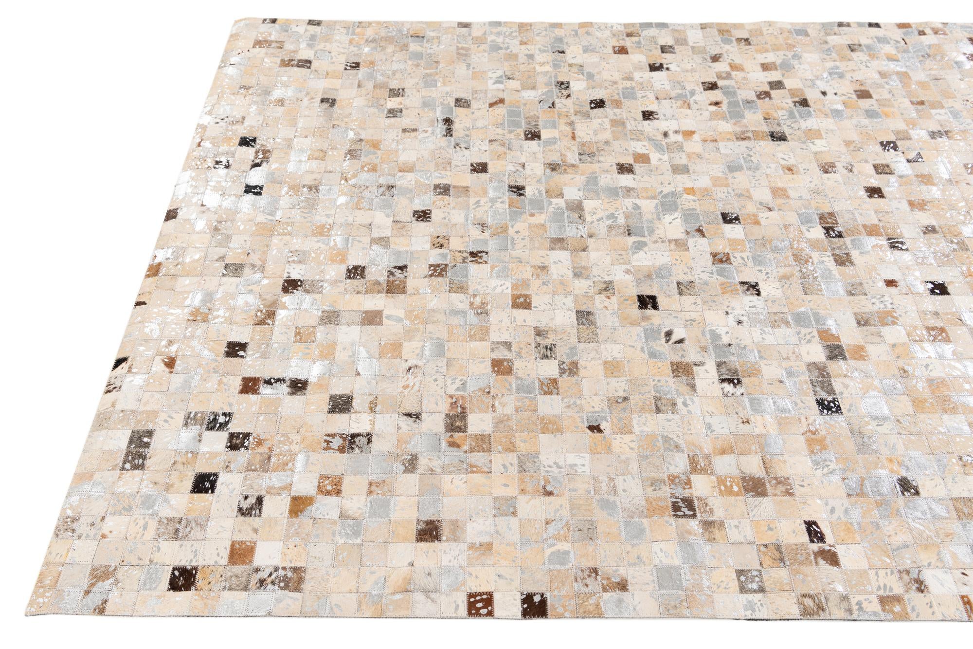 5' 2 x 7' 5 Cowhide Stocks Rug