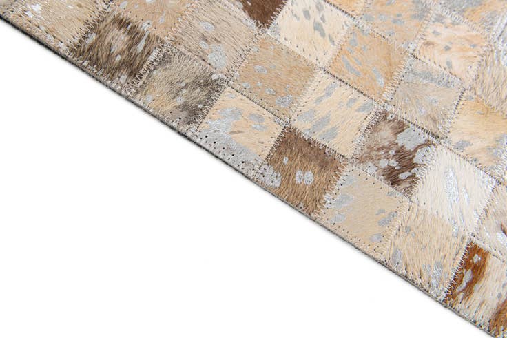 Detail image of 5' 2 x 7' 5 Cowhide Stocks Rug