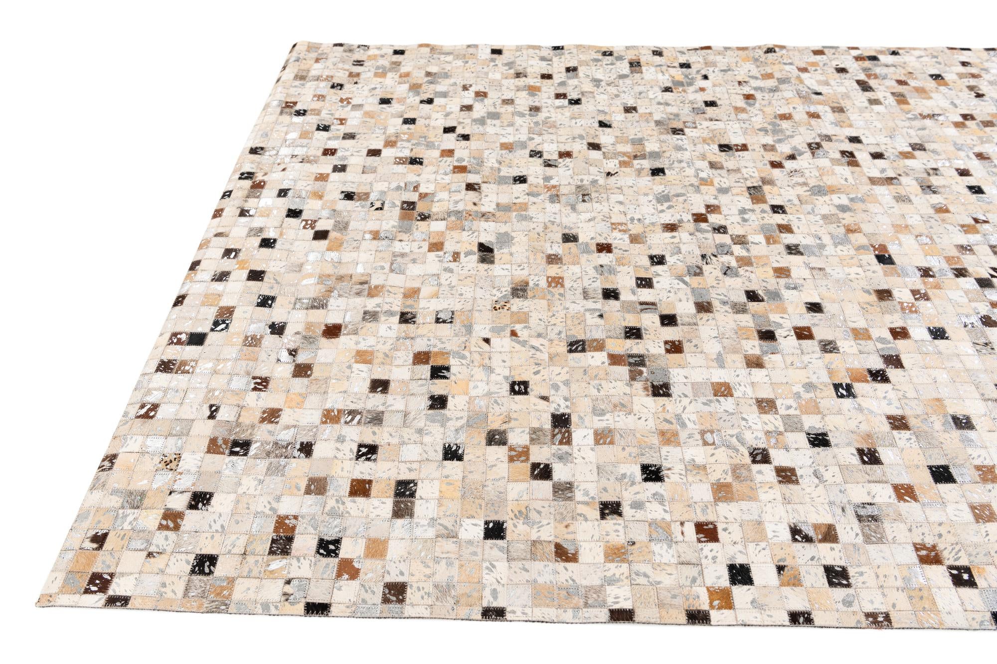 5' 1 x 7' 7 Cowhide Stocks Rug
