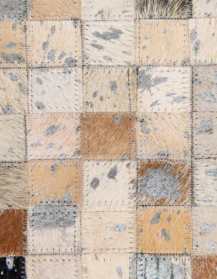 Detail image of 5' 1 x 7' 7 Cowhide Stocks Rug