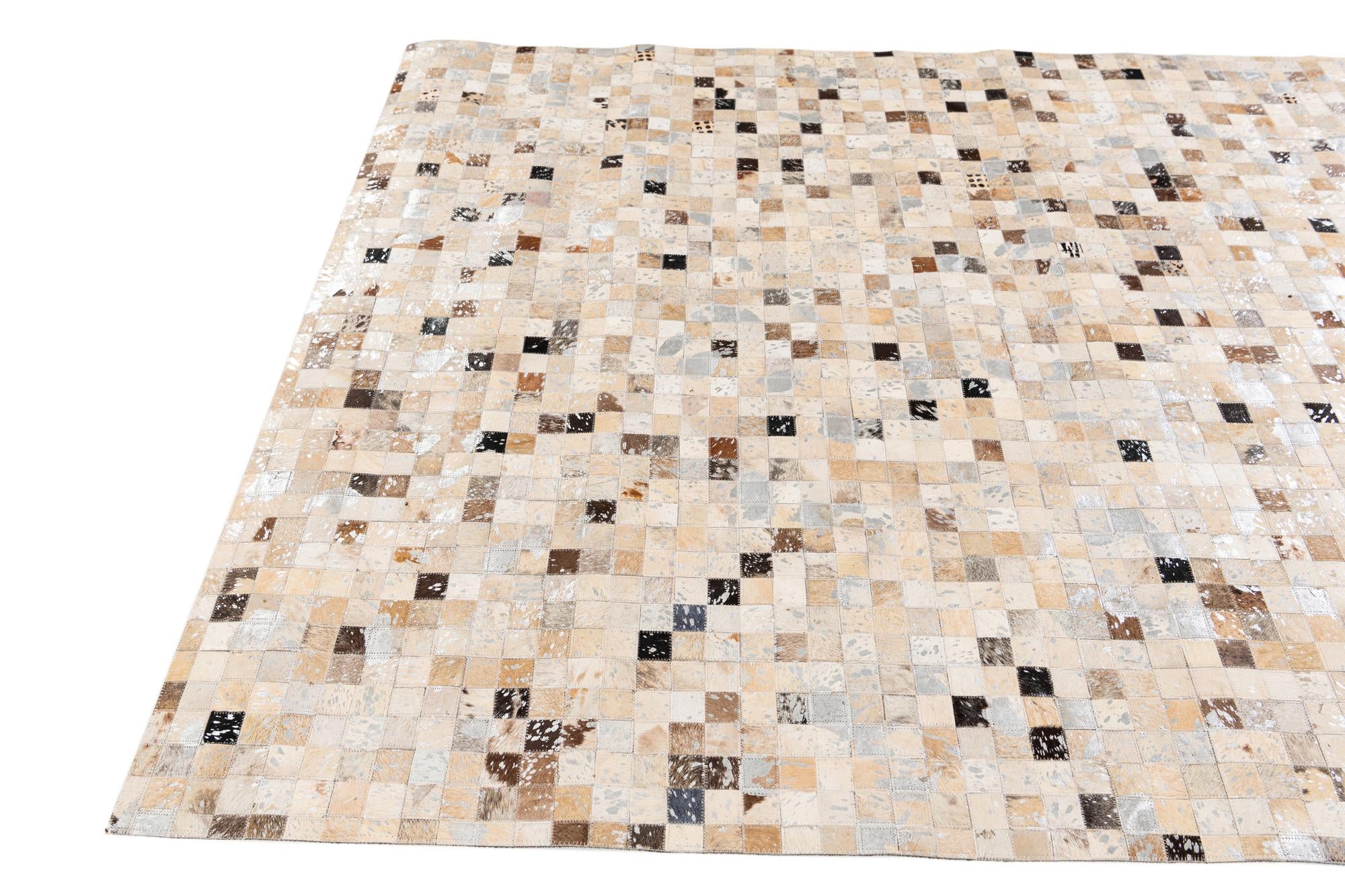5' 3 x 7' 6 Cowhide Stocks Rug