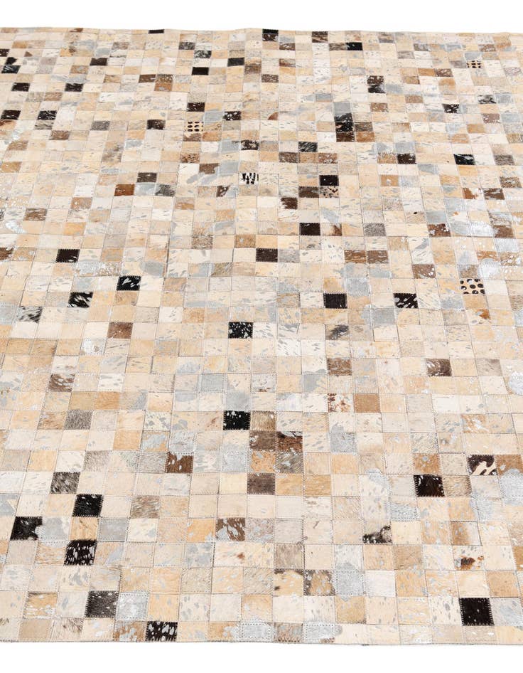 Detail image of 5' 3 x 7' 6 Cowhide Stocks Rug