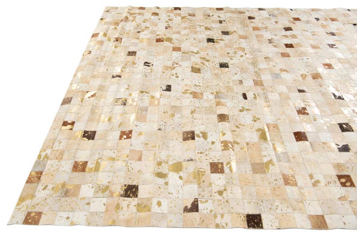 Detail image of 8' 1 x 9' 9 Cowhide Stocks Rug
