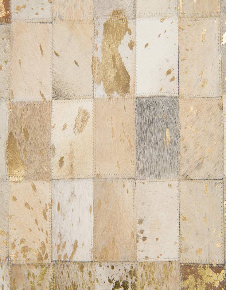 Detail image of 8' 1 x 9' 9 Cowhide Stocks Rug