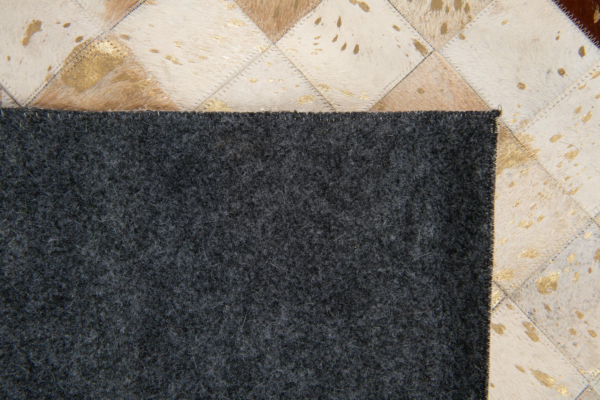 8' 1 x 9' 9 Cowhide Stocks Rug