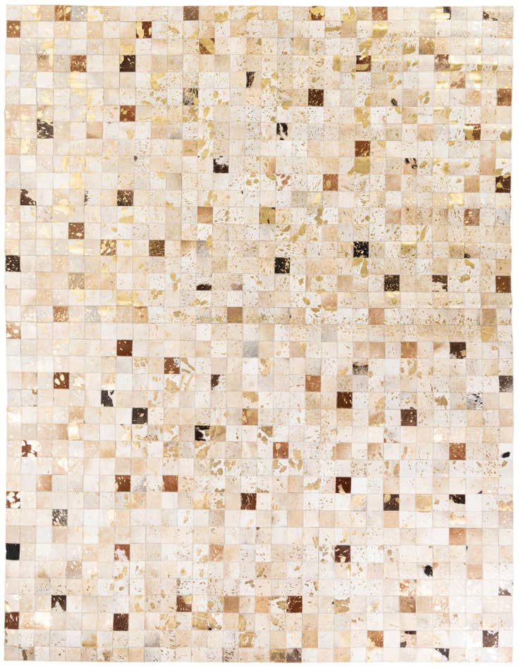 Detail image of 8' 1 x 9' 9 Cowhide Stocks Rug