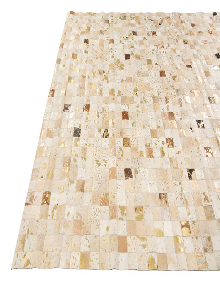 Detail image of 8' 1 x 9' 8 Cowhide Stocks Rug