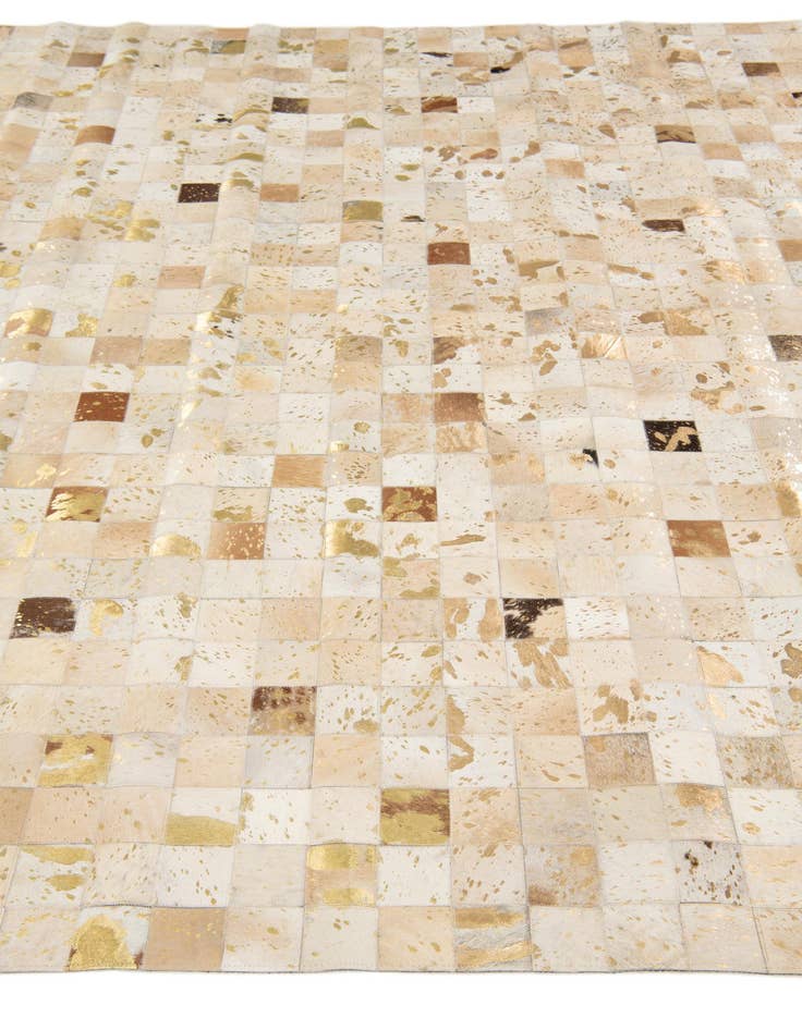 Detail image of 8' 1 x 9' 8 Cowhide Stocks Rug