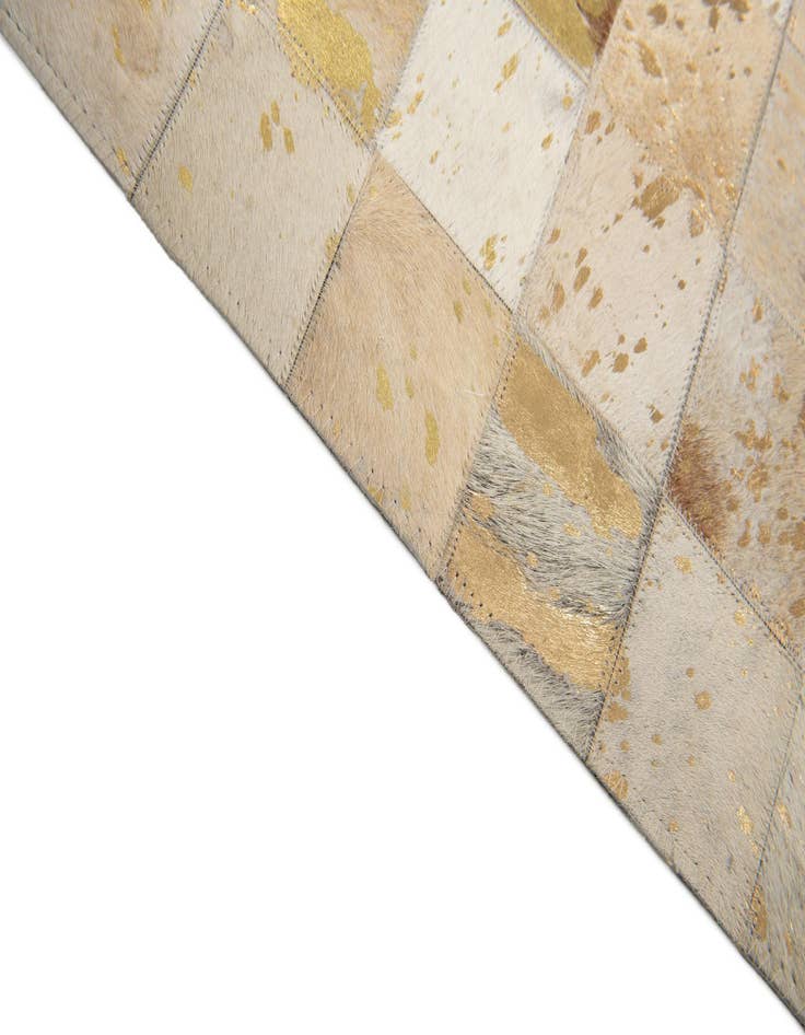 Detail image of 8' 1 x 9' 8 Cowhide Stocks Rug