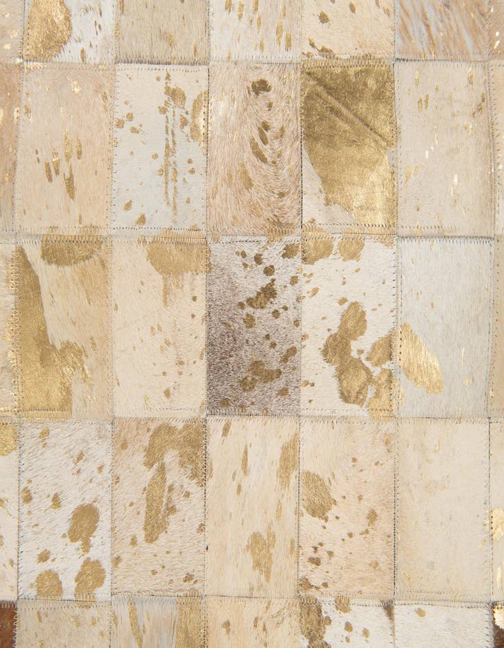 Detail image of 8' 1 x 9' 8 Cowhide Stocks Rug