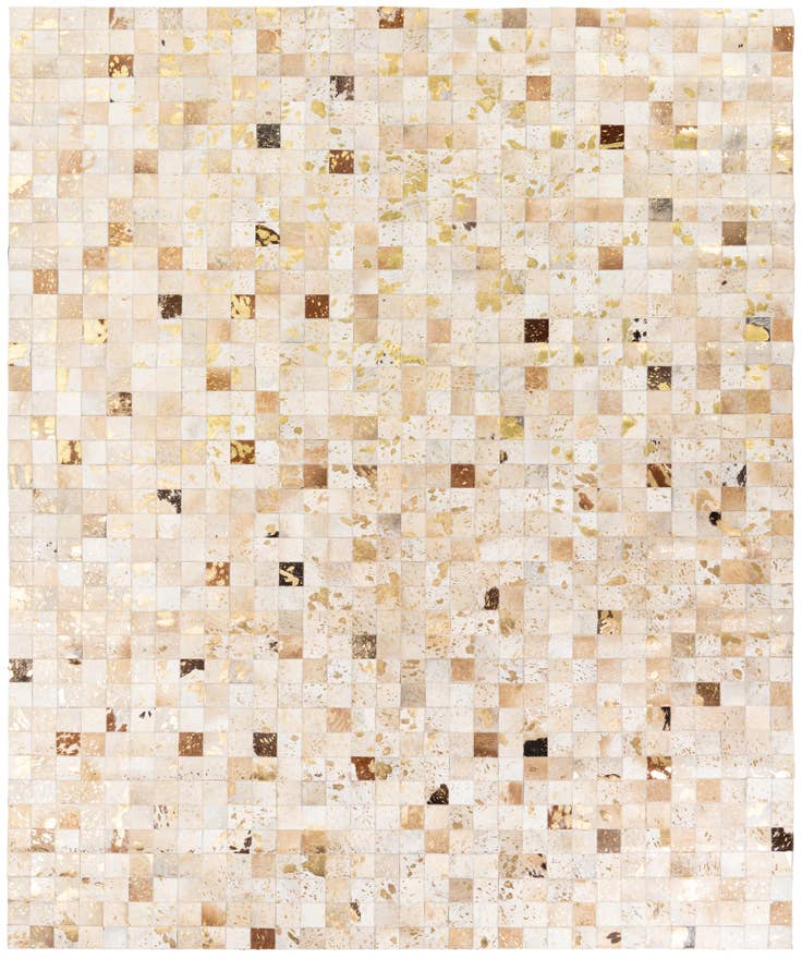 Detail image of 8' 1 x 9' 8 Cowhide Stocks Rug