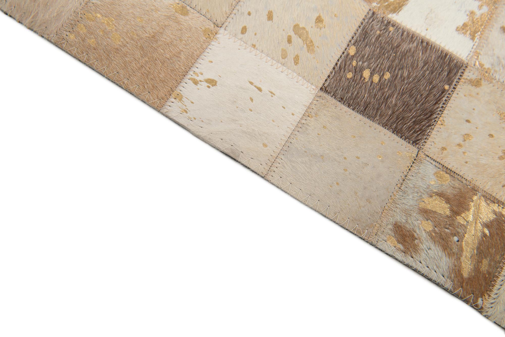 7' 10 x 9' 9 Cowhide Stocks Rug