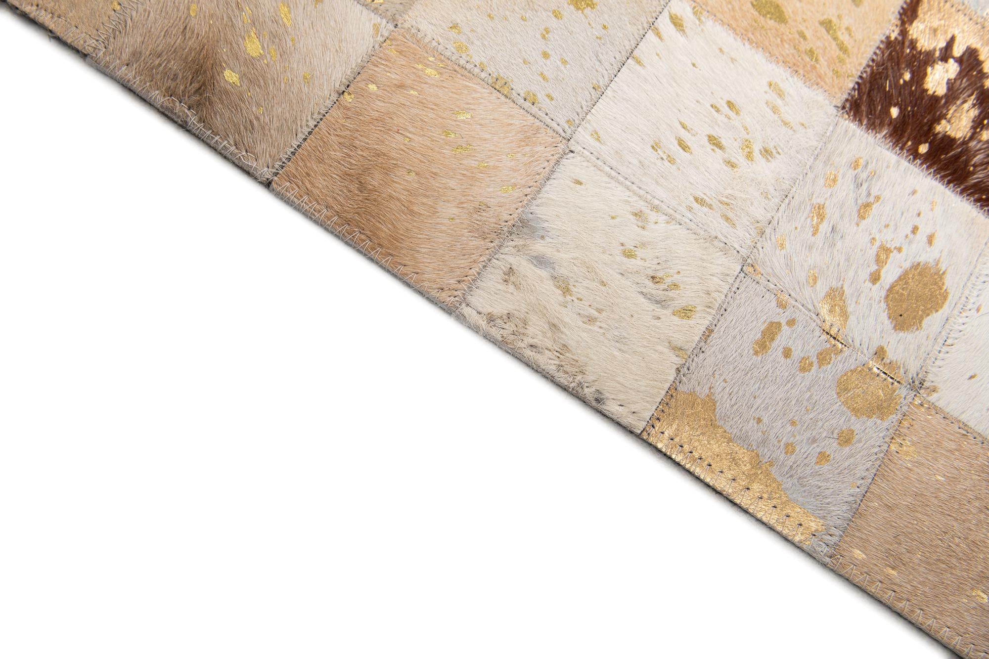 7' 10 x 9' 9 Cowhide Stocks Rug