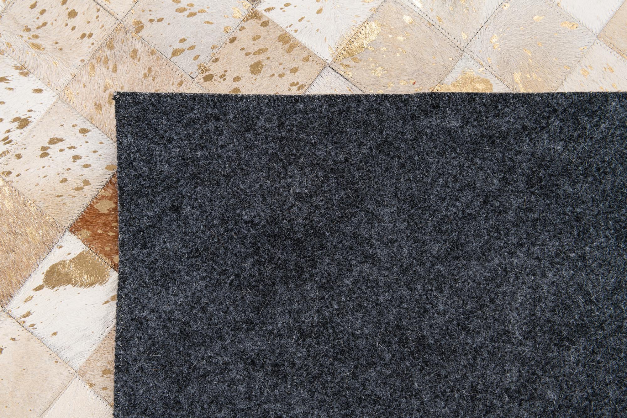 7' 10 x 9' 9 Cowhide Stocks Rug
