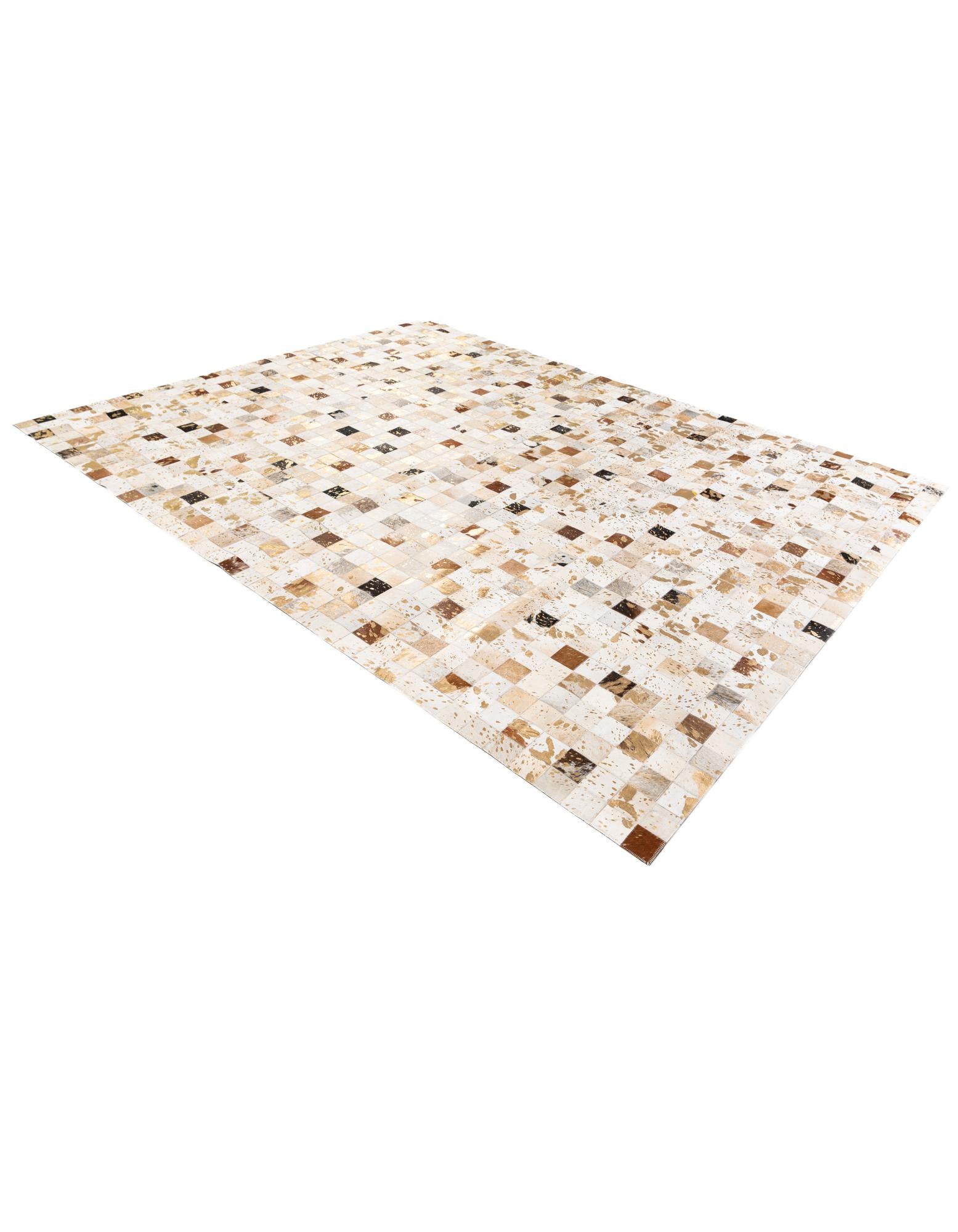 7' 6 x 9' 10 Cowhide Stocks Rug