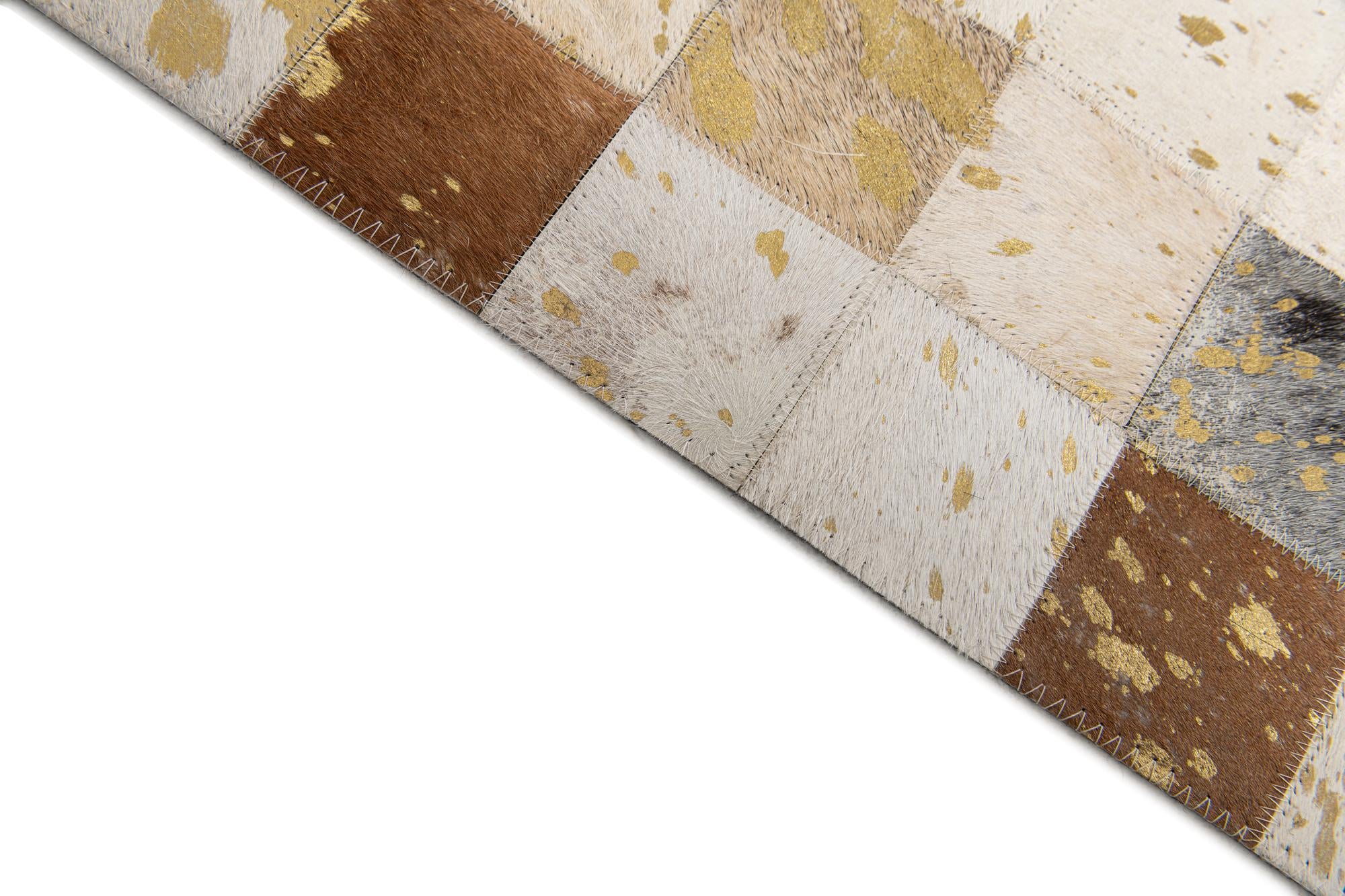 7' 6 x 9' 10 Cowhide Stocks Rug