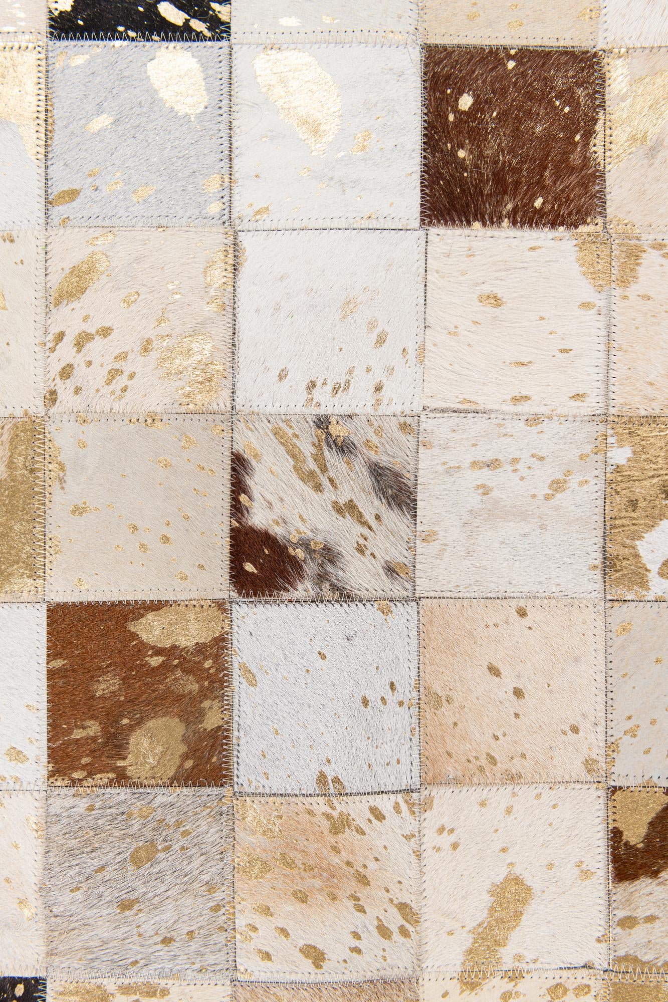 7' 6 x 9' 10 Cowhide Stocks Rug