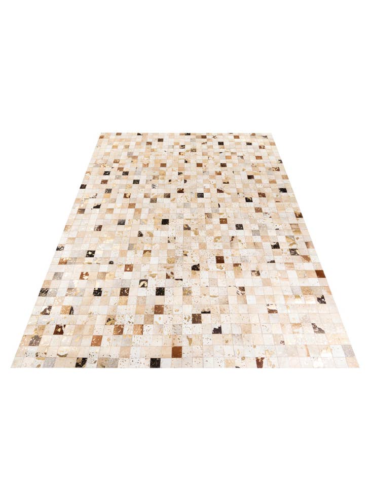 Detail image of 8' 1 x 9' 9 Cowhide Stocks Rug