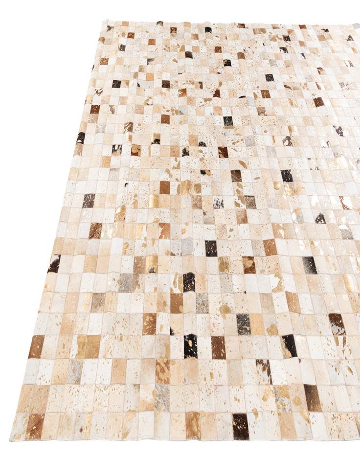 Detail image of 8' 1 x 9' 9 Cowhide Stocks Rug