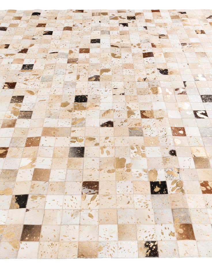 Detail image of 8' 1 x 9' 9 Cowhide Stocks Rug