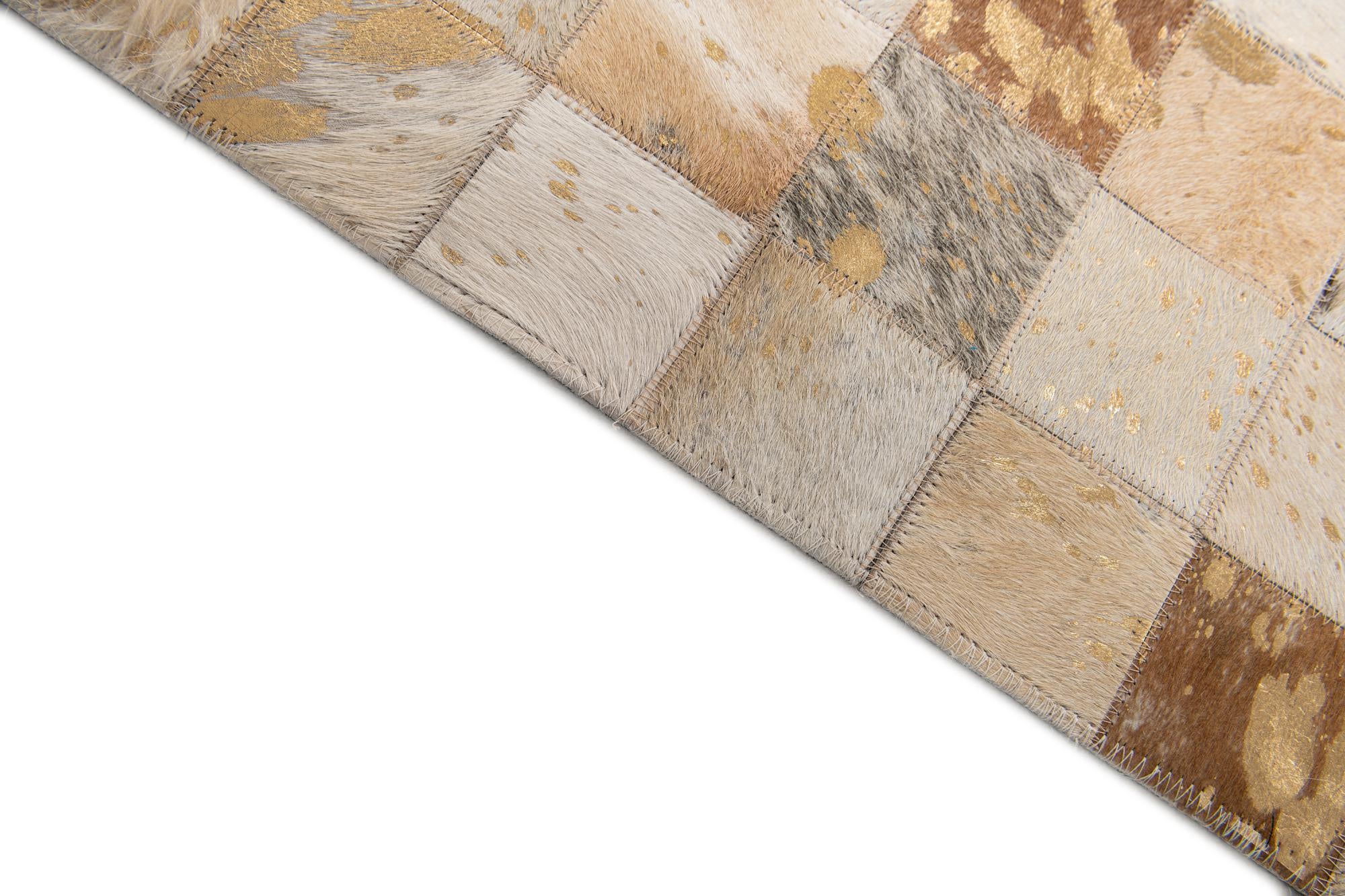 8' 1 x 9' 9 Cowhide Stocks Rug