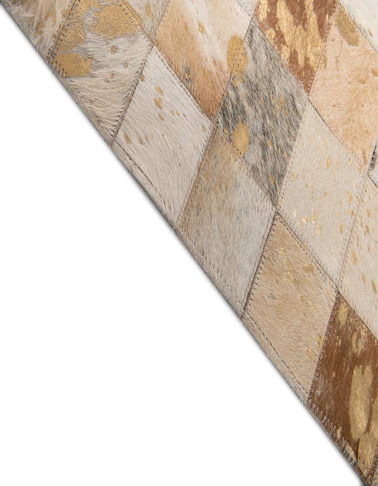 Detail image of 8' 1 x 9' 9 Cowhide Stocks Rug