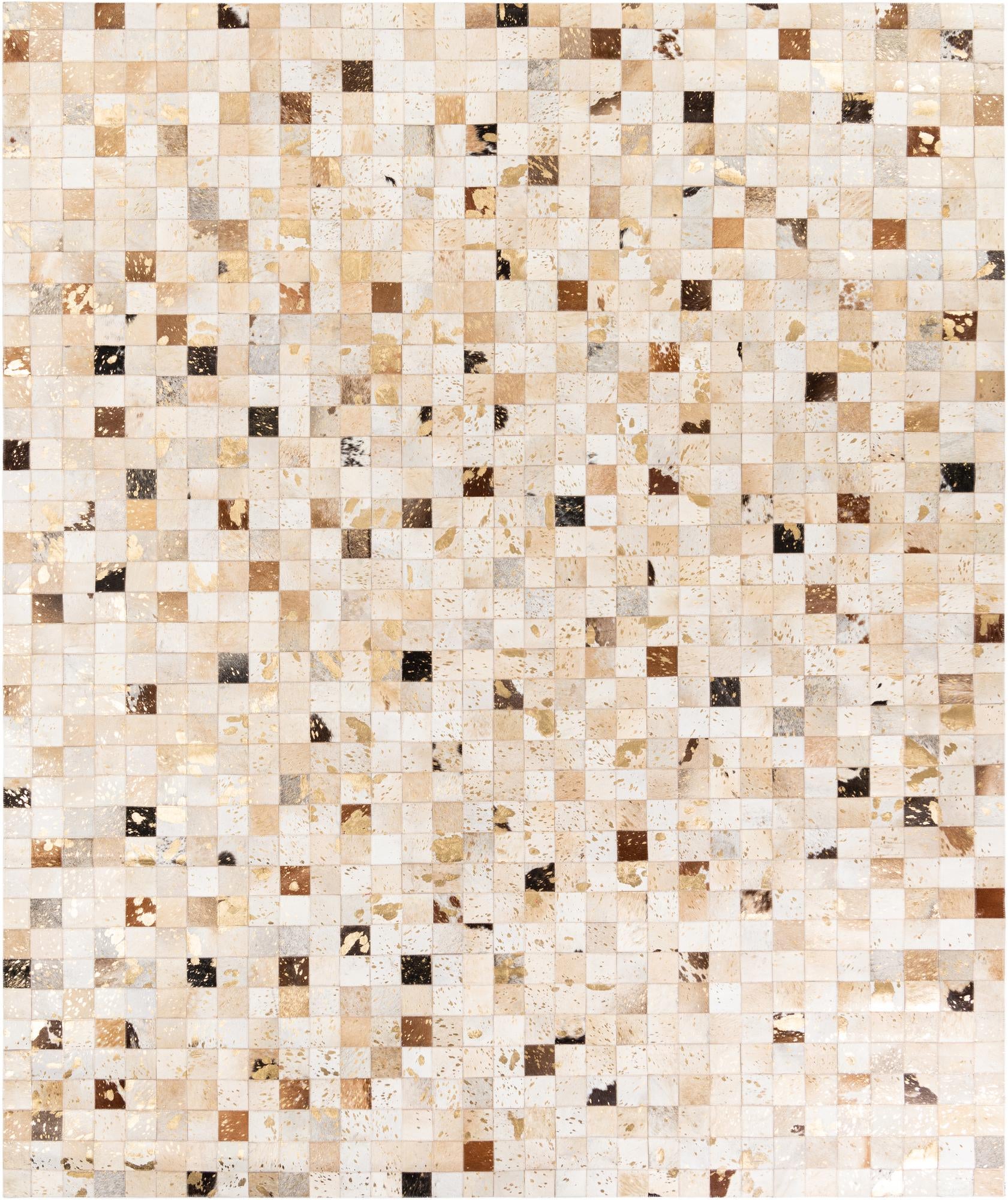 8' 1 x 9' 9 Cowhide Stocks Rug