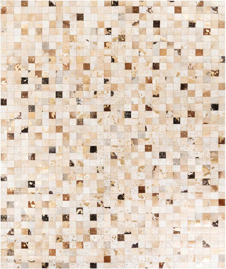 Detail image of 8' 1 x 9' 9 Cowhide Stocks Rug