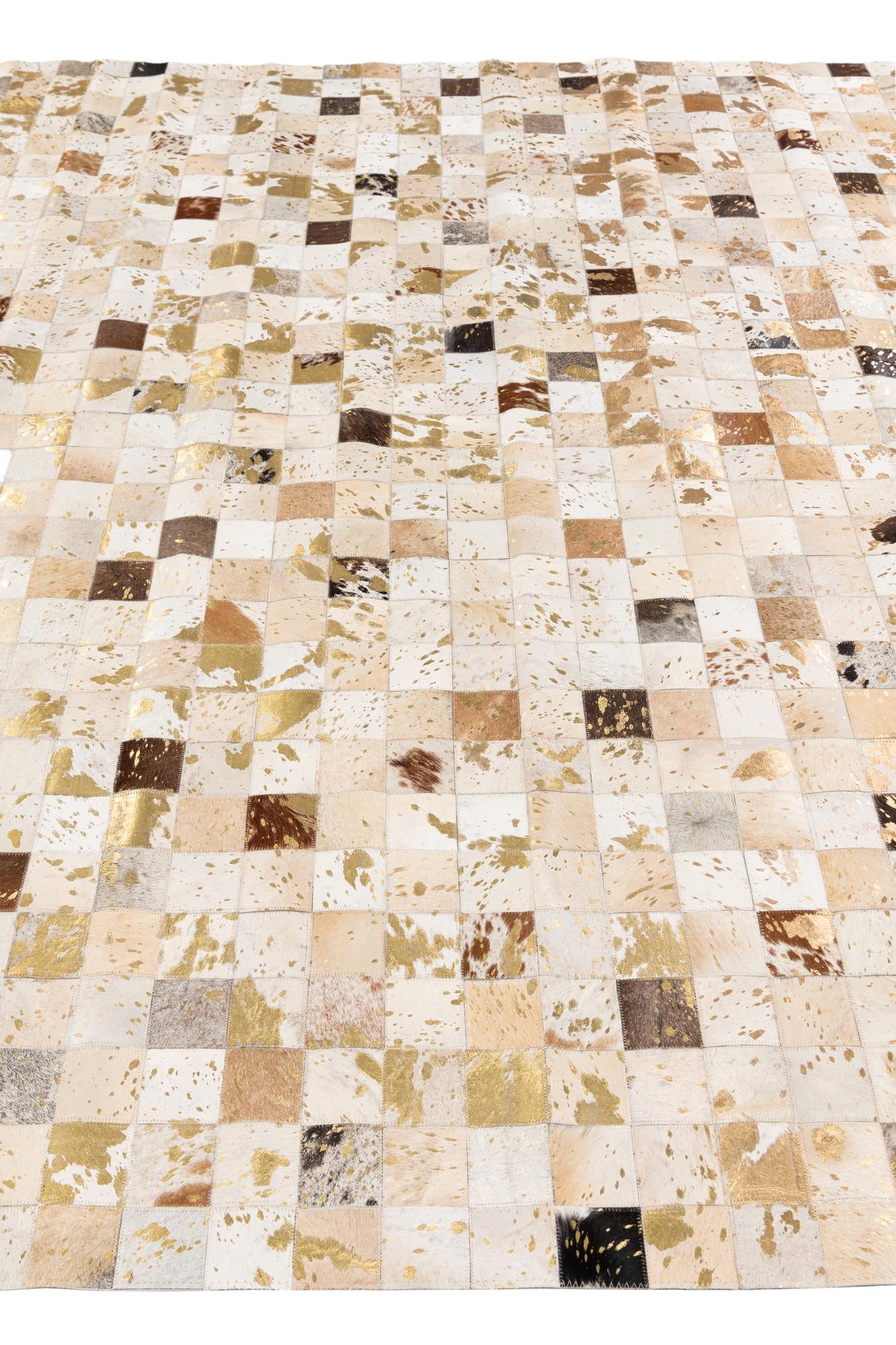 7' 10 x 9' 10 Cowhide Stocks Rug