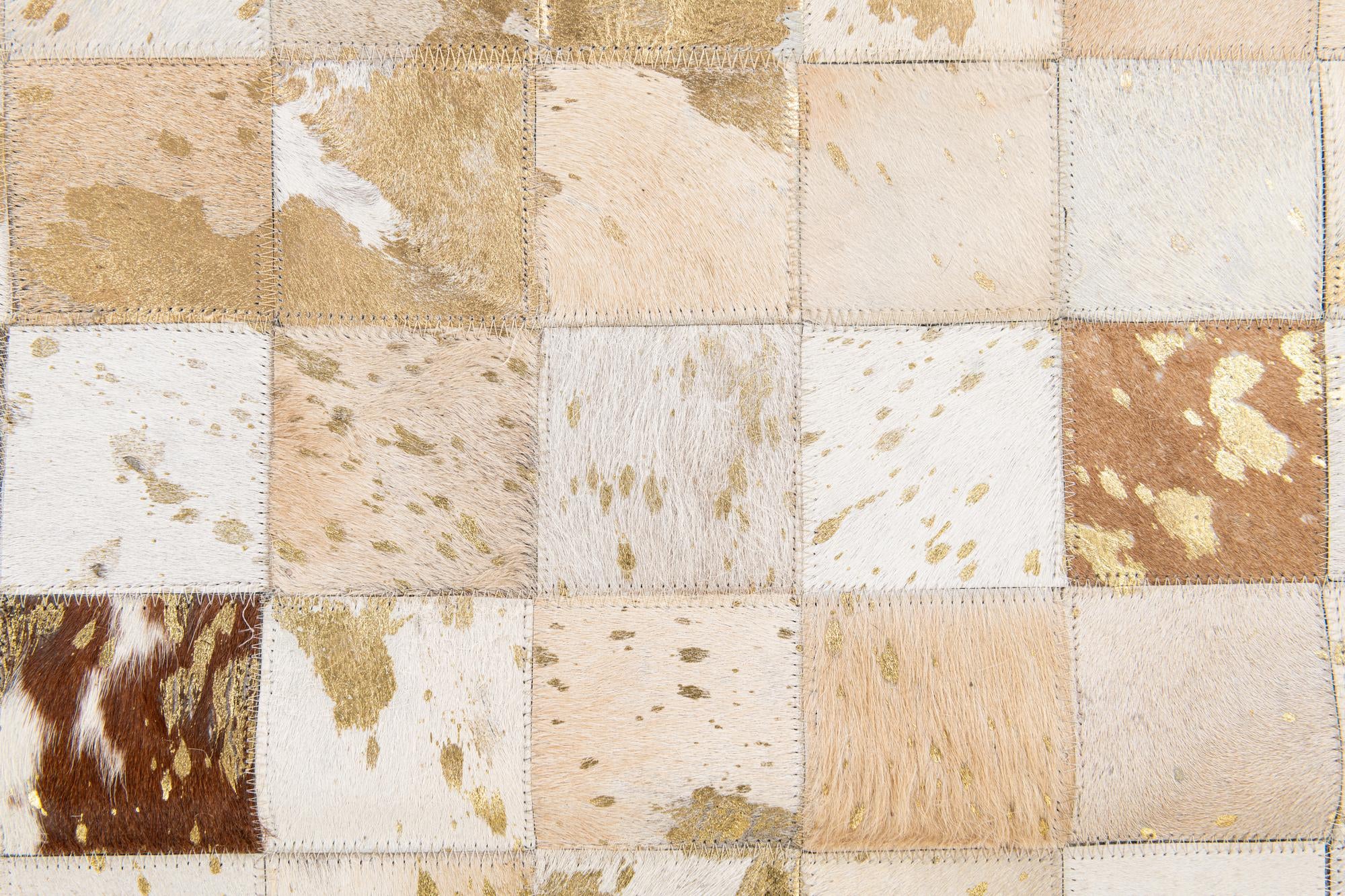 7' 10 x 9' 10 Cowhide Stocks Rug