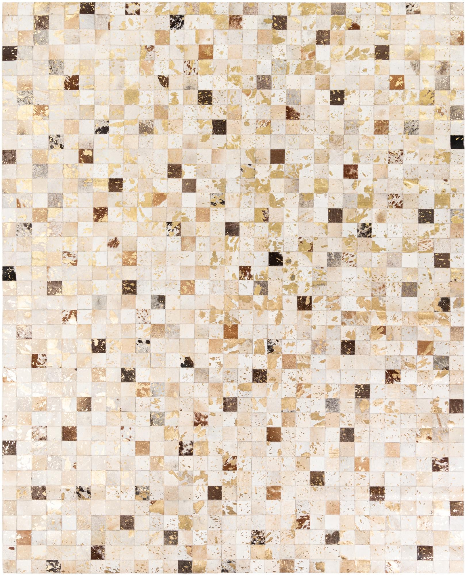 7' 10 x 9' 10 Cowhide Stocks Rug