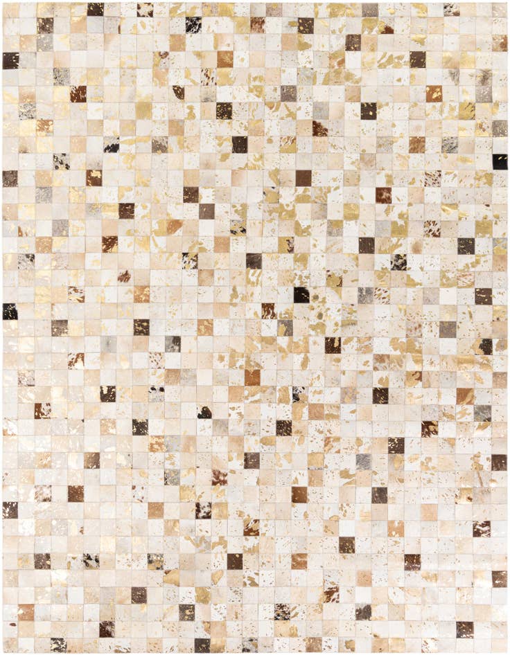 Detail image of 7' 10 x 9' 10 Cowhide Stocks Rug
