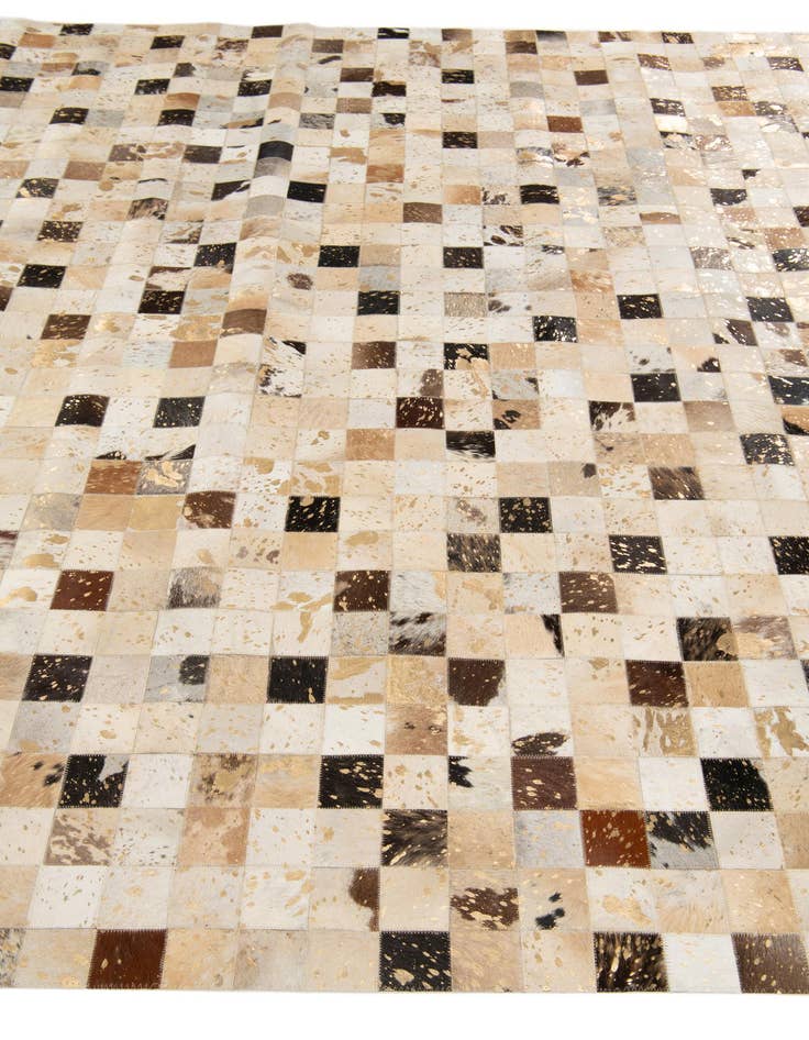 Detail image of 8' x 9' 11 Cowhide Stocks Rug