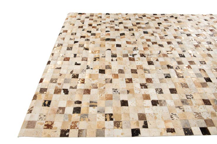 Detail image of 8' 1 x 9' 11 Cowhide Stocks Rug