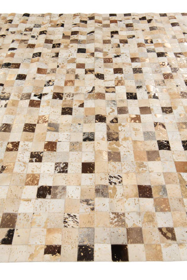 Detail image of 8' 1 x 9' 11 Cowhide Stocks Rug