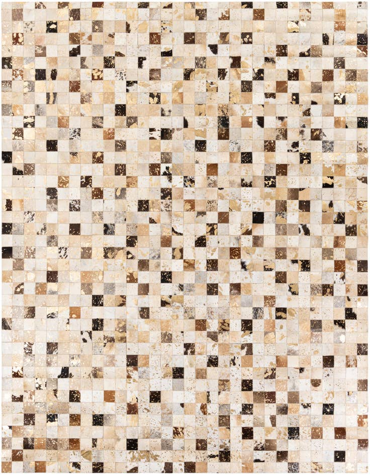 Detail image of 8' 1 x 9' 11 Cowhide Stocks Rug