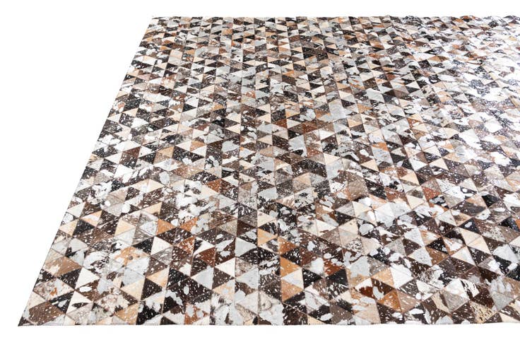 Detail image of 8' 1 x 9' 9 Cowhide Stocks Rug