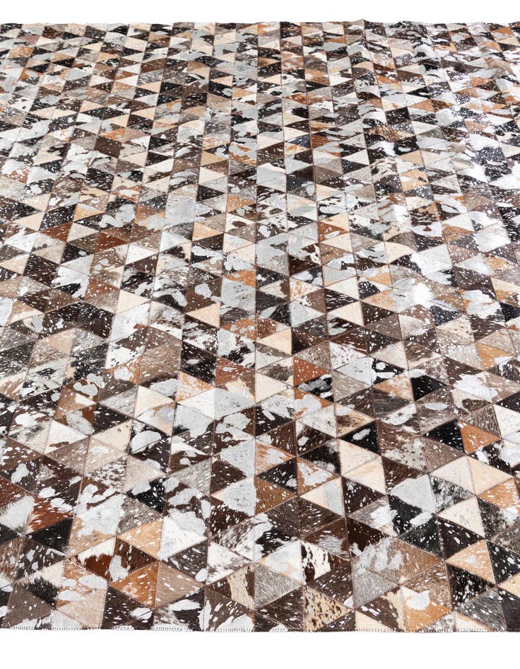 Detail image of 8' 1 x 9' 9 Cowhide Stocks Rug